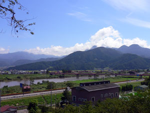 飯山城二の丸からの眺望