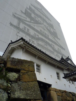 姫路城天空の白鷺
