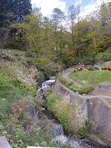 日かげ沢塩水高落差流路工