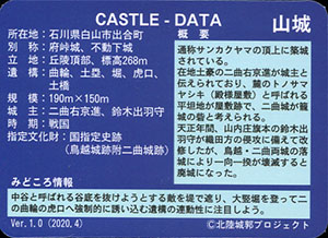 二曲城　いしかわ城郭カード