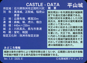 正院川尻城　いしかわ城郭カード