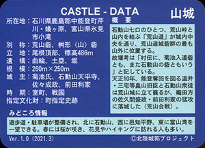 荒山城　いしかわ城郭カード