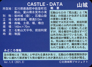 石場山城　いしかわ城郭カード