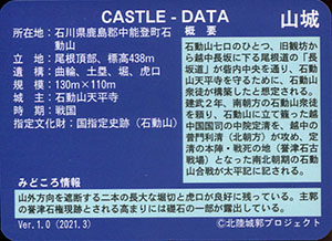 石動山長坂道砦　いしかわ城郭カード