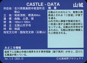 石動山二宮道砦　いしかわ城郭カード