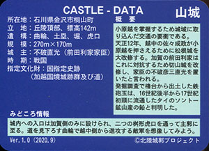 切山城　いしかわ城郭カード