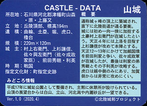 龍ヶ峰城　いしかわ城郭カード