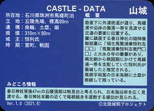 馬緤砦　いしかわ城郭カード