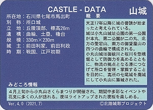 小丸山城　Ver.4.0　いしかわ城郭カード