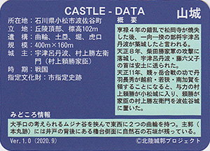 波佐谷城　いしかわ城郭カード