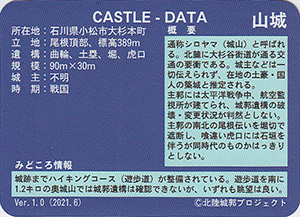 山崎城　いしかわ城郭カード