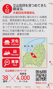 立山黒部ジオカード　Ｃ（上市川・白岩川）エリア