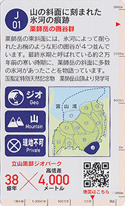 立山黒部ジオカード　Ｊ（薬師岳の圏谷群）エリア