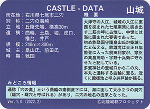 二穴城　いしかわ城郭カード