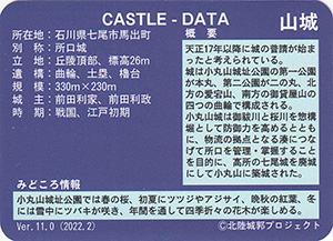 小丸山城　いしかわ城郭カード