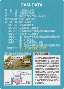 玉川ダム 30周年記念カード