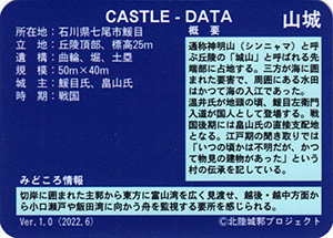 鰀目城　いしかわ城郭カード