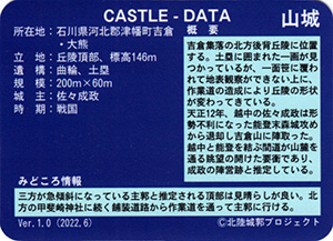 吉倉砦　いしかわ城郭カード