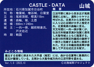 日谷城　いしかわ城郭カード