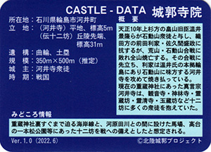 河井寺城　いしかわ城郭カード