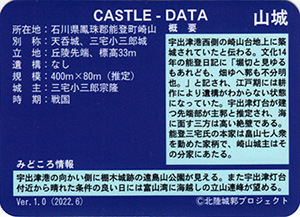 崎山城　いしかわ城郭カード