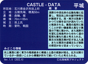 田上館　いしかわ城郭カード