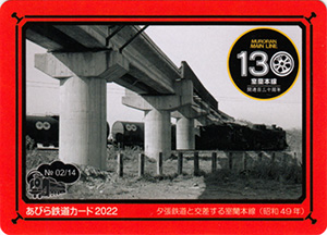 あびら鉄道カード２０２２　No.2