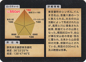岩櫃山　東吾妻町岩カード
