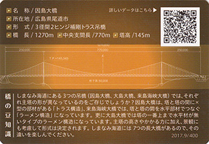 因島大橋　2017.9　しまなみ海道橋カード
