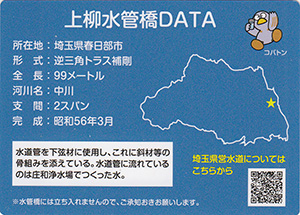 上柳水管橋　水管橋カード