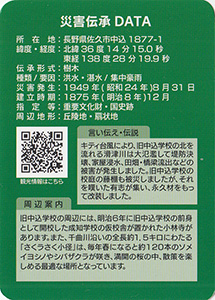 旧中込学校藤棚　Ver.1.0　災害伝承カード