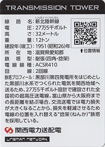 鉄塔カード　LINEMAN NETWORK vol.1　全国版