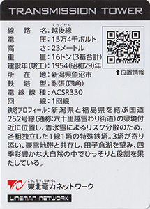 鉄塔カード　LINEMAN NETWORK vol.1　全国版