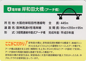 湾岸線　岸和田大橋　阪神高速カード