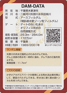 矢那川ダム　千葉県誕生１５０周年記念カード