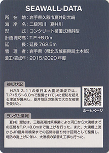 夏井川堤防　Ver.1.0　水門・防潮堤カード