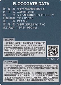 小本川水門　Ver.1.0　水門・防潮堤カード