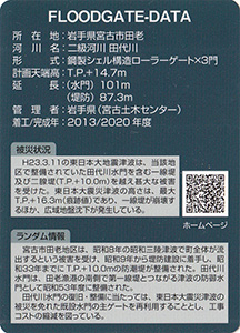 田代川水門　Ver.1.0　水門・防潮堤カード