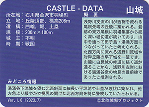 羽場砦　Ver.1.0　いしかわ城郭カード