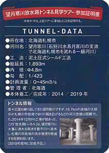 望月寒川放水路トンネル　見学ツアー参加証明書