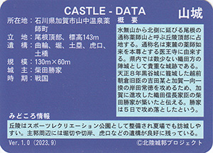 柴田の付城　Ver.1.0　いしかわ城郭カード