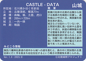 多田城　Ver.1.0　いしかわ城郭カード