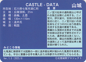 温井舘　Ver.1.0　いしかわ城郭カード