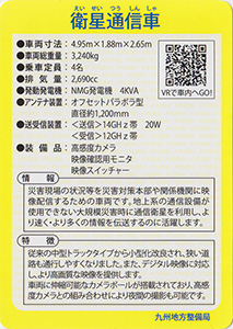 衛星通信車　Ver.2.0　九州インフラカード