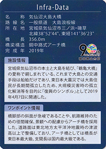 気仙沼大島大橋　宮城県土木部９０周年記念インフラカード