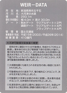 大河津可動堰　改築事業竣工記念