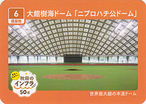 大館樹海ドーム「ニプロハチ公ドーム」 秋田のインフラ50選