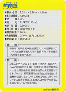 照明車　Ver.1.0　九州インフラカード