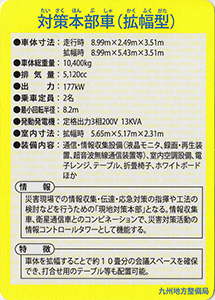 対策本部車（拡幅型）　Ver.1.0　九州インフラカード