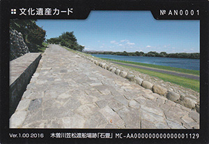 木曽川笠松渡船場跡「石畳」 岐阜県笠松町